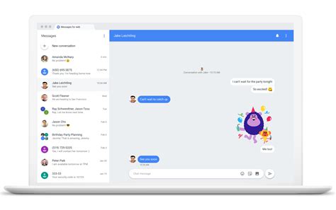 Messages on web. Use Google Messages for web to send SMS, MMS, and RCS messages from your computer. Open the Messages app on your Android phone to get started. 
