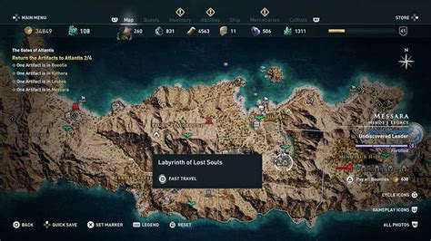 Messara artifact location. In Assassin's Creed Odyssey, The Goddesses' Hunt sidequest tasks you with killing eight legendary animals. Our guide shows you where they are and how to kill each one. 