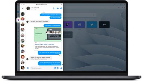 Messenger desktop.  Chat with AI on desktop and mobile in Opera.  The ...