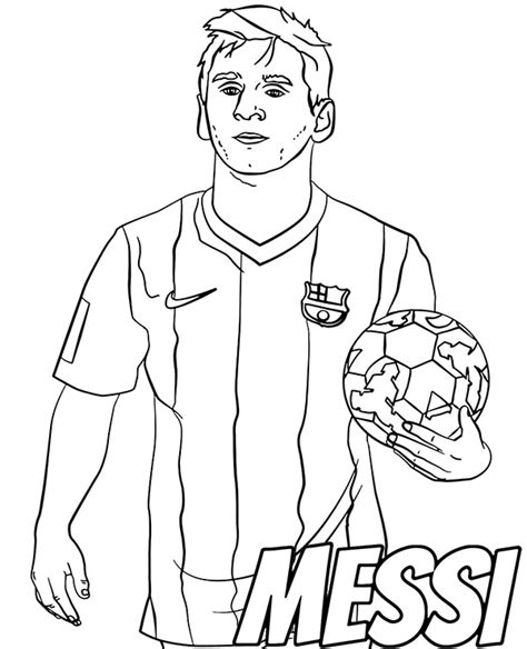 Messi Coloring Shee
