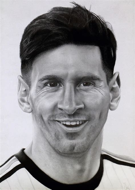 Messi Face Drawing