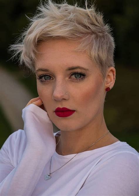 Feb 22, 2024 · 25. Cropped Pixie Bob with Short Bangs. If you like a messy and tousled look, try a layered pixie bob cut with full choppy bangs. Rub a pea-sized amount of texturizing cream between your palms and run your fingers against the hair growth direction. @hirohair.