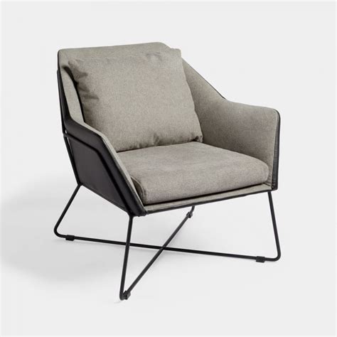 Metal Framed Chair - Grey VonHaus