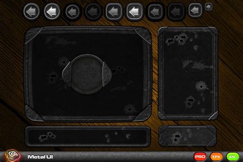 Metal Game UI Kit Templates Creative Market