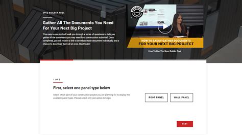 Metal Roofing Specifications Easy To Use Spec Builder Tool