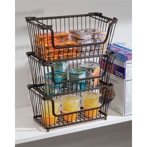 Metal Wire Baskets Metal Laundry Basket Storage Organizer Basket …