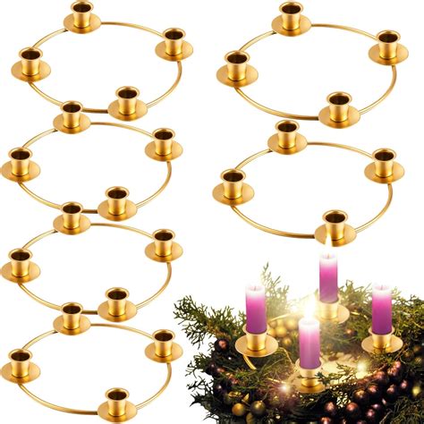 Metal advent wreath. com Check out our wreath candlestick holder selection ...
