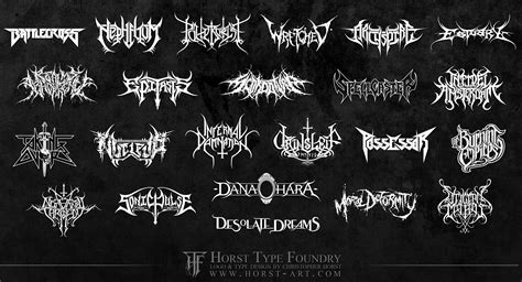 About DeathMetal Font. The death metal font is a bold and distinctive style that perfectly complements the intense and aggressive nature of death metal music. Often characterized by sharp, angular lettering with a gothic or grungy edge, these fonts are a visual representation of the powerful and raw sound that defines the death metal genre. The .... 