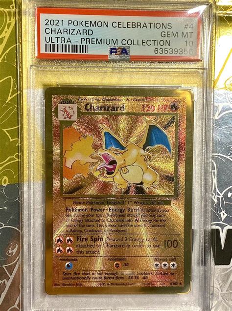 Massive 100's PSA 10 Charizard, 14 Big 3 Sets, 1995 to 2022, Graded Slabs, WOTC ... $13.99. or Best Offer. Free shipping. Pokemon CGC 8.5 2021 Charizard 4/102 Celebrations Gold Metal. Opens in a new window or tab. New (Other) $150.00. 0 bids · Time left 5d 9h. or Best Offer +$4.68 shipping. PSA 10 1995 Caterpie Topsun Blue Back Pokemon Cards ...