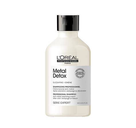 Metal detox shampoo. Step 1: Metal Detox metal neutralizer pre-treatment neutralizes metal before any color, balayage or lightening service. Step 2: Metal Detox anti-metal cleansing cream detoxifies hair after the service. Step 3: Metal Detox protective … 