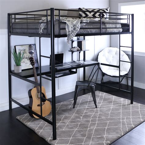 Metal frame loft bed. Things To Know About Metal frame loft bed. 