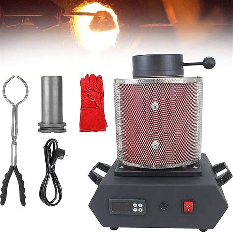 Metal melting furnace kit.  The digital PID controller lets you set and monitor t...