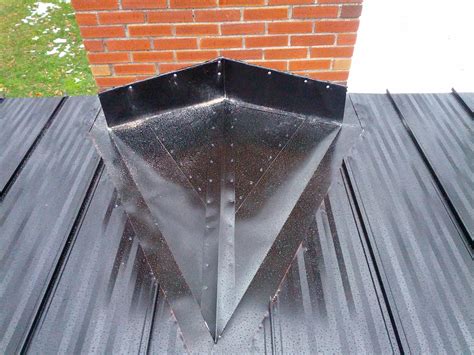 Metal roof chimney flashing. Dead Soft Flashing is made of Aluminum base and designed to be molded to uneven roof surfaces. This Flashing is used to seal the opening where the chimney ... 
