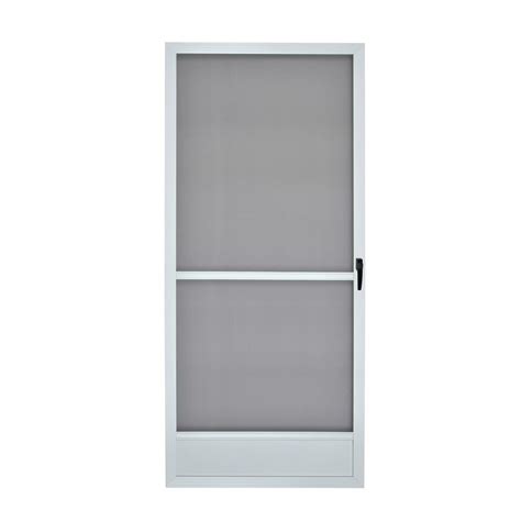 Common Size (W x H): 36-in x 81-in. Clear All. Multiple Options Available. Color: White. LARSON. Tradewinds Selection Retractable Screen Aluminum Storm Door. Shop the Set. Model # 14604032. Find My Store.. 