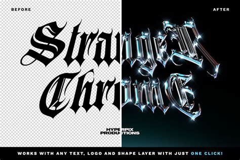 Metallic Chrome Text Effect Vol.5 Download PSD Hyperpix