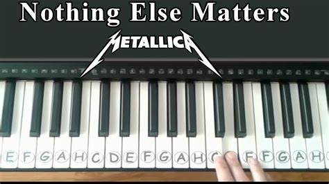 Metallica Nothing Else Matters SLOW Piano Tutorial Easy Sheet
