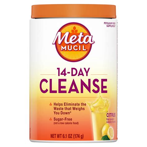 Find many great new & used options and get the best deals for Metamucil 14-Day Cleanse Psyllium Husk Fiber Supplement - Citrus Flavored, 6.1oz at the best online prices at eBay! Free shipping for many products!. 
