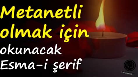 Metanetli olmak için dua.