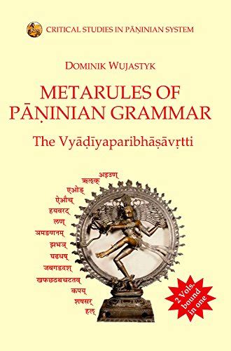 Metarules Of Paninian Grammar Vyadi Paribhasavrtti Criticallt Edited