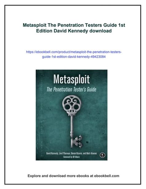 Metasploit Penetration Testers David Kennedy