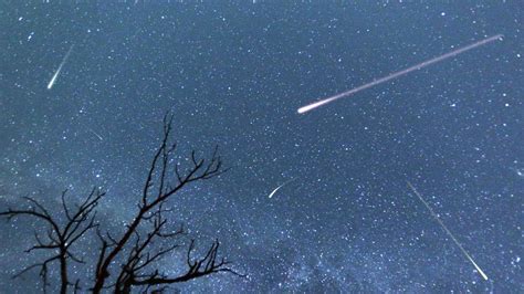 The annual Orionid meteor shower is produced when the Earth crosses through a cloud of small particles dropped by repeated passages of Comet Halley in its orbit. Viewed in a dark sky during the .... 