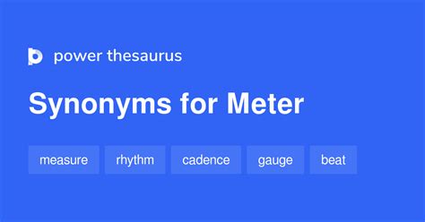 Meter synonym