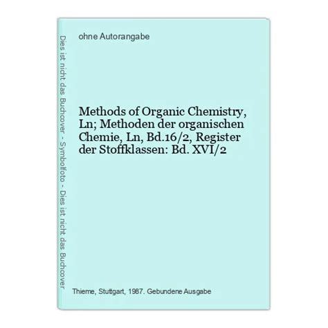 Methoden organischen chemie (methods in organic chemistry). - Mosbys textbook for nursing assistants hard cover version 7e by.
