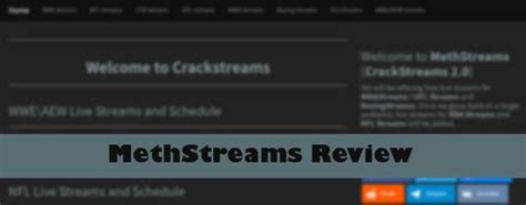 Need NFL streams links Crackstreams is your 1 live streams site to watch NFLStreams and Football Streams in HD. . Methstreamscom