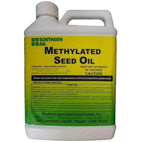 Methylated seed oil. brush or tree stems to allow for penetration through the bark. Oil adjuvants are made up of either petroleum, vegetable, or methylated vegetable or seed oils plus an emulsifier for dispersion in water. Vegetable Oils – The methylated seed oils are formed from common seed oils, such as canola, soybean, or cotton. 