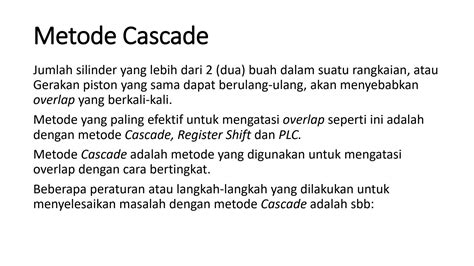 Metode Cascade Adalah