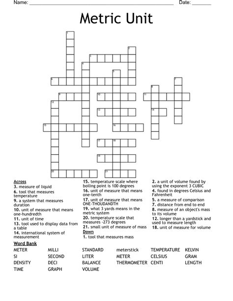 Metric dosage amts crossword clue. Often Crossword Clue Answers. Find the latest crossword clues from New York Times Crosswords, LA Times Crosswords and many more. Enter Given Clue. Number of Letters (Optional) ... Metric dosage amts 2% 3 YDS: Fabric amts., often By CrosswordSolver IO. Refine the search results by specifying the number of letters. ... 