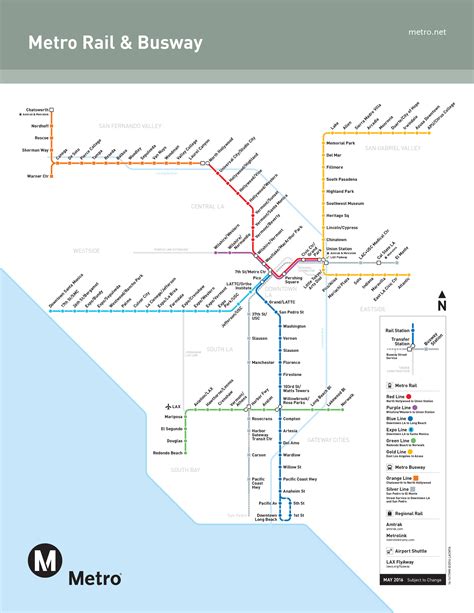 Metro los angeles map. Per il servizio passeggeri funzionano 103 stazioni. La lunghezza totale delle linee è 141,3 km. Gli orari di apertura della metropolitana di Los Angeles sono dalle 5:00 alle 0:00 dal lunedì al giovedì e nei fine settimana, il venerdì dalle 5:00 alle 2:00. L’intervallo di movimento dei treni varia da 5 a 20 minuti. 