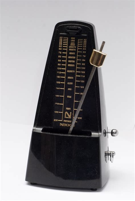 A metronome is a device that produces a steady beat or pulse to he
