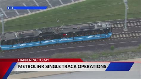 MetroLink single-track operations taking place this week