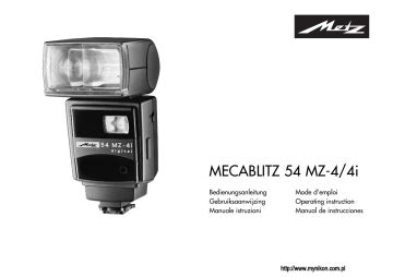 Metz MECABLITZ 54 MZ-4/4I Instruction manual Manualzz