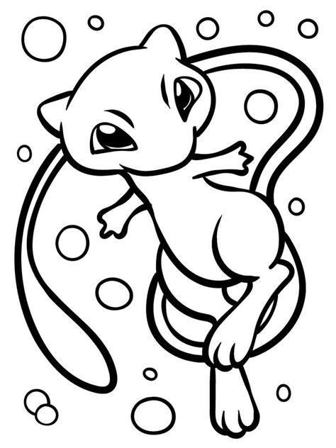 Mew Coloring Pages Free Printable Coloring Pages