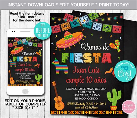 Mexican Invitation - Etsy Australia