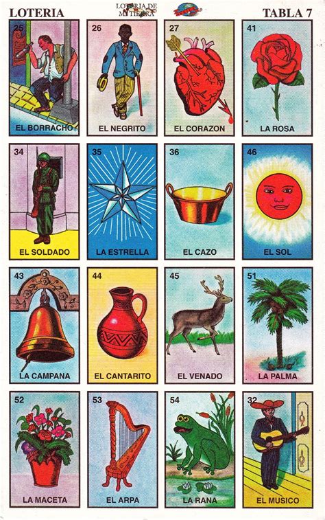 Mexican Loteria Cards The Complete Set Of 10 Tablas Etsy Loteria Cards Loteria Cards