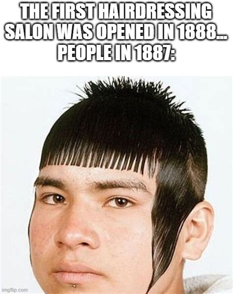 Mexican haircut meme. Getting bangs is much easier (and cheaper) than going to therapy. That’s funny! And sad. Yet getting bangs also does nothing that therapy does. The big joke of bangs is that we’re unhappy ... 