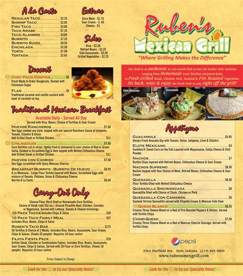 Ruben's Mexican Grill, Dyer: See 51 unbiased reviews of Ruben's Mexican Grill, rated 4.5 of 5 on Tripadvisor and ranked #5 of 53 restaurants in Dyer.. 