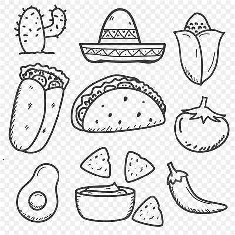 Mexico Food Drawing