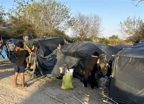 Mexico sets up large tent shelter for hundreds of migrants in border city of Matamoros