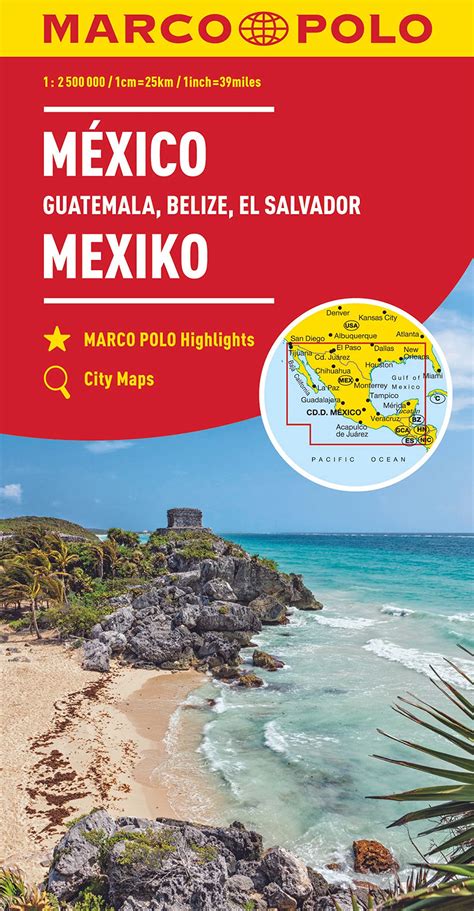 Read Mexico Guatemala Belize El Salvador Marco Polo Map By Marco Polo