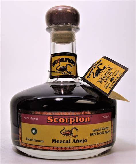 Mezcal scorpion. Mar 2, 2024 · Dvs. mezcal som er tilsat en eller flere larver af gusanomøllet. De kaldes også for "mezcal med orm". El Señorio Mezcal er eksempelvis en mezcal med to orme i hver flaske. Man kan også finde mezcal med skorpion, som for eksempel Scorpion Mezcal, der fremstilles med en lille sort skorpion i bunden af hver flaske. 