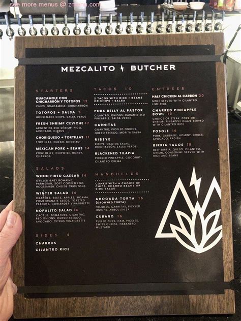 Mezcalito butcher menu. Looking for a fantastic woodfired pizza? Look no further! This classic pepperoni pizza is definitely elevated and flavorful with a nice touch of chili-infused honey drizzled on top. Select from... 