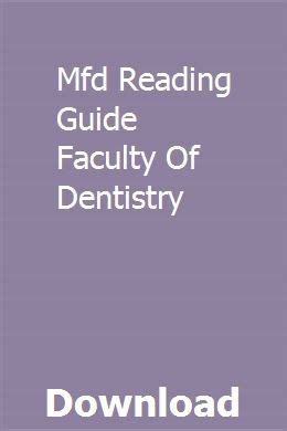 Mfd reading guide faculty of dentistry. - Manuale di servizio john deere ltr180.