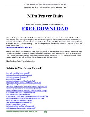 Mfm prayer rain pdf.  This book was released on - with total page 657 pages.  Below is a list ...