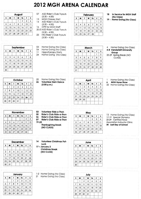 Mgh Ihp Academic Calendar