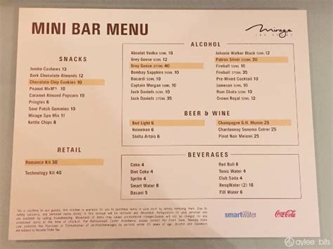 Mgm Grand Mini Bar Prices