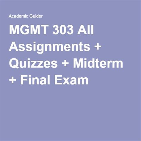 Mgmt 303 final exam study guide. - Nissan terrano pathfinder wd21 1986 1995 workshop manual.